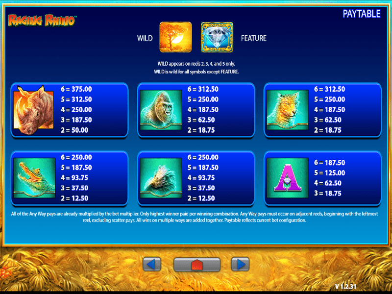 Raging Rhino Slot 6