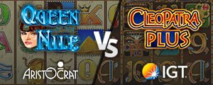 Queen of the Nile (Aristocrat) vs Cleopatra Plus (IGT)