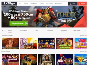 1x2bgo Casino website screenshot