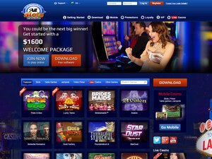 All Slots Casino website screenshot