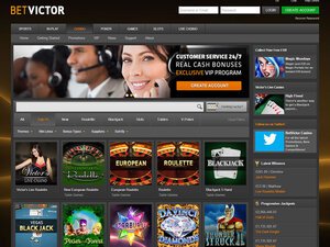 Bet Victor Casino website screenshot