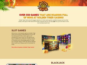 Golden Tiger Casino software screenshot