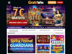 Gratowin Casino website screenshot