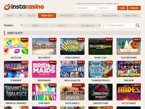 InstaCasino software screenshot