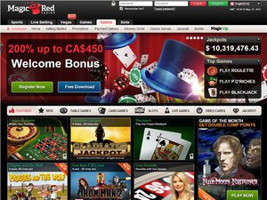 Magic Red Casino website screenshot