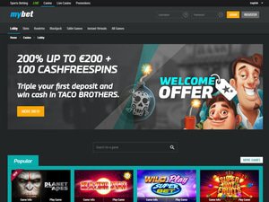 Mybet Casino website screenshot