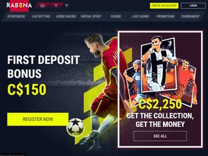 Rabona Casino website screenshot