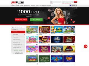 Red Flush Casino website screenshot