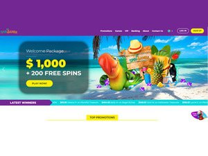 Spinsamba website screenshot