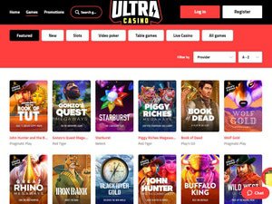 Ultra Casino software screenshot