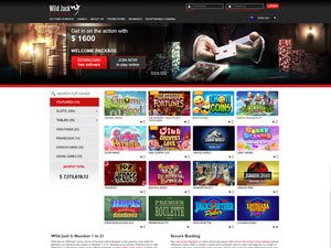 Wild Jack Casino website screenshot