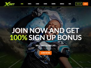 Xbet Casino website screenshot