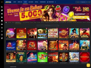 Admiral Bet Casino website screenshot