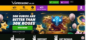 Africasino website screenshot