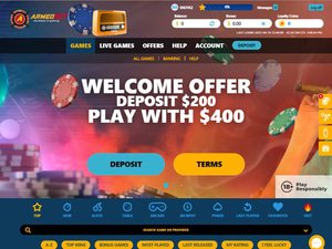 Armedbet website screenshot