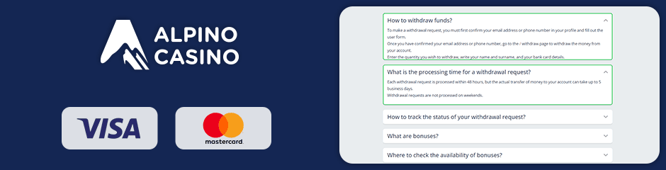 Alpino Casino banking