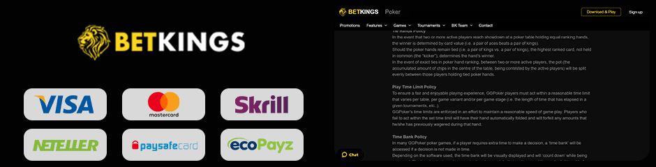 Betkings Casino banking