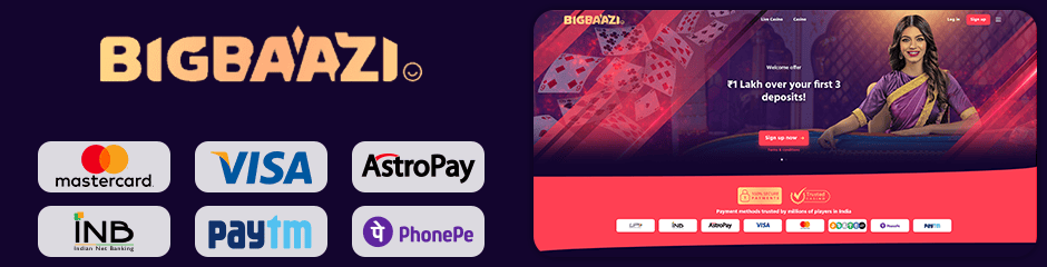 BigBaazi Casino banking