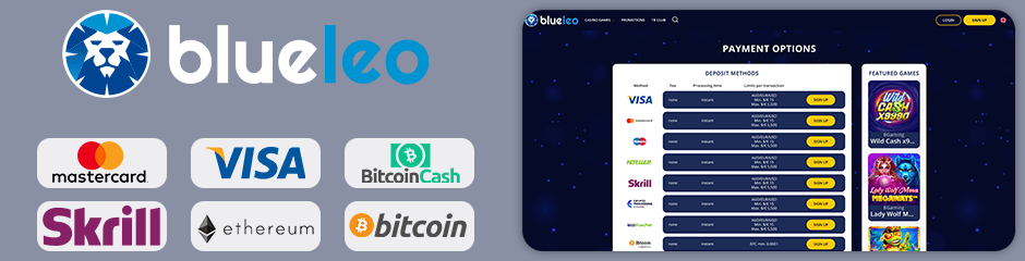 BlueLeo Casino banking