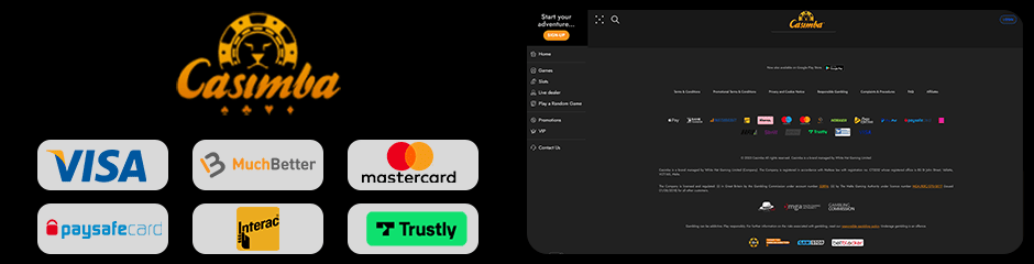 Casimba Casino banking