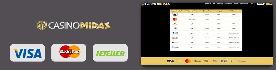 Midas Casino banking