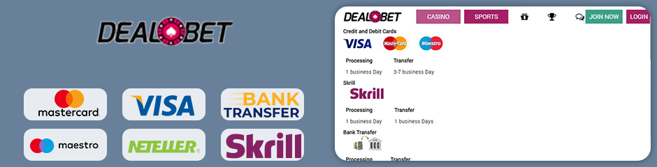 DealBet Casino banking