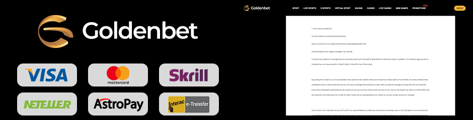 goldenbet casino banking