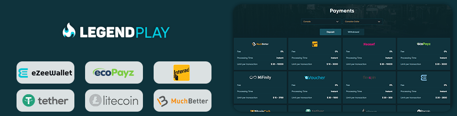 Legendplay Casino banking