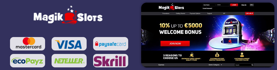 Magik Slots Casino banking