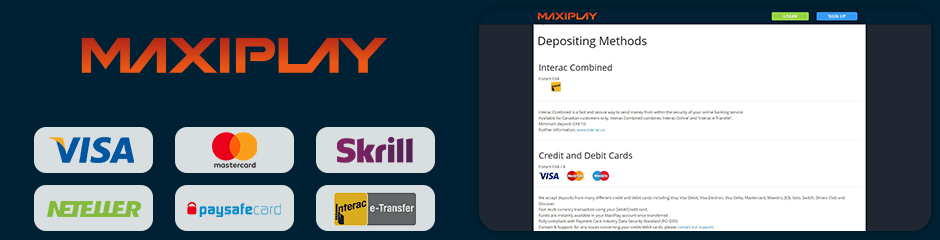 Maxiplay Casino banking