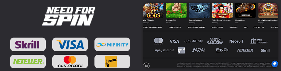 Need for Spin Casino banking