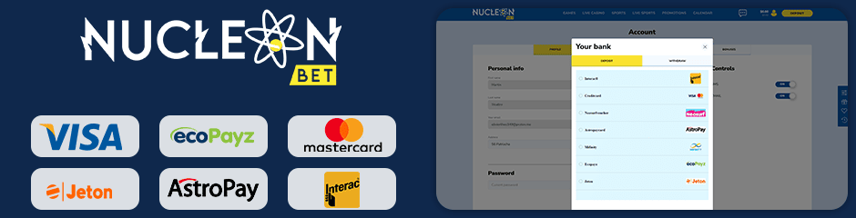 Nucleonbet Casino banking