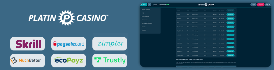 PlatinCasino banking
