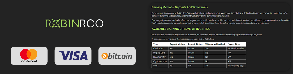 Robin Roo Casino banking