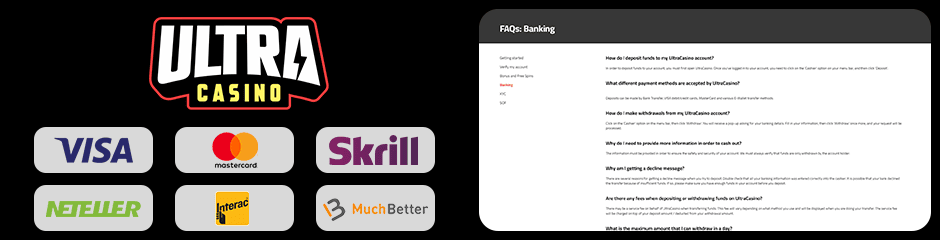 UltraCasino banking