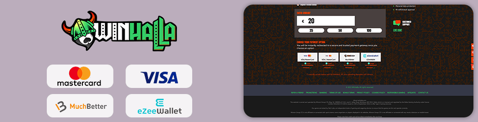 Winhalla Casino banking