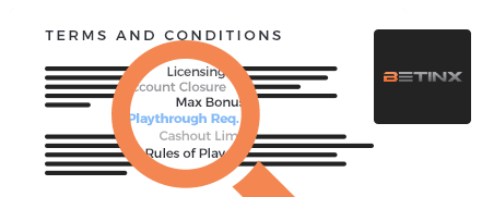 Betinx Casino Terms