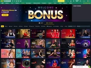 Bet Winner Casino website screenshot