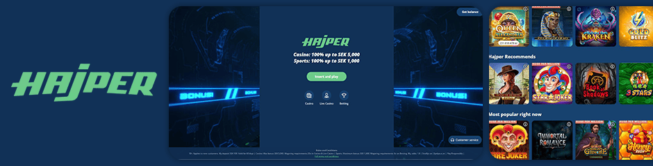 Hajper Casino Bonus