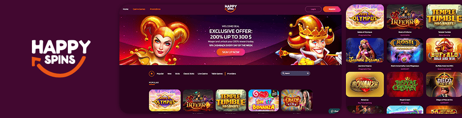 Happy Spins Casino Bonuses