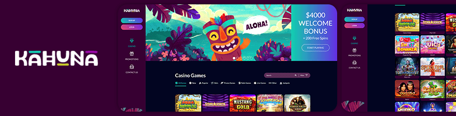 kahuna casino bonus