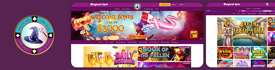 Magical Spin Casino top 10 bonus