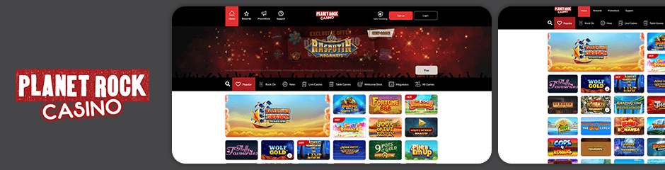 Planet Rock Casino Bonuses