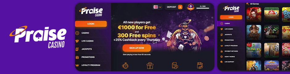 Praise Casino Bonus