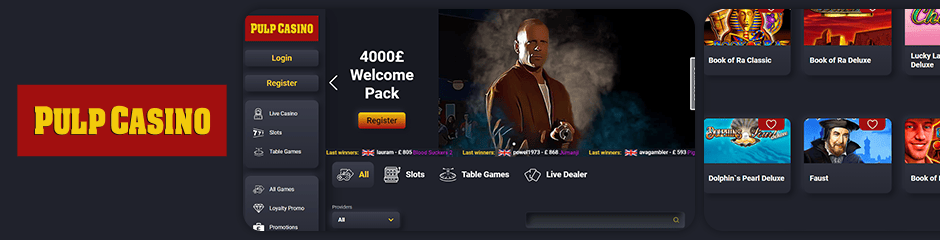 Pulp Casino Bonus