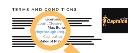 CaptainsBet Casino Terms