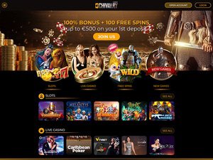 Chivalry Casino website screenshot