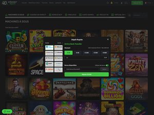 CloverSpin Casino cashier screenshot