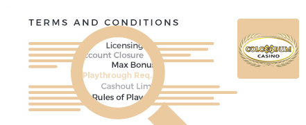 Colosseum Casino Terms