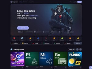 CryptoLeo Casino website screenshot